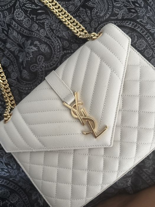 Torebka Ysl zlamana biel