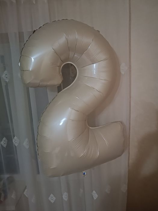 Кулька на день народження фольгова цифра 2 гелієва надута