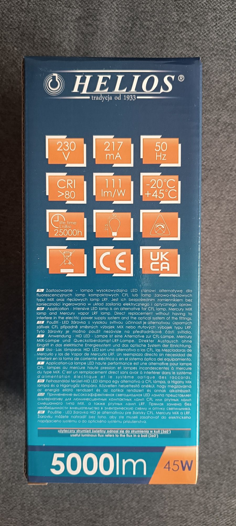 Żarówka led E27/E40 Helios