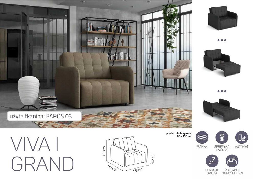 Fotel z funkcją spania Sofa Viva I Grand