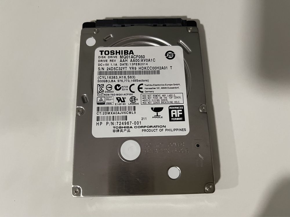 Disco Rígido 2.5” Toshiba 500 Gb