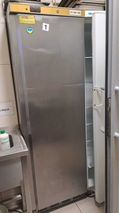 Szafa chłodnicza 350l srebrna Stalgast Lodówka pionowa stojąca pojemna
