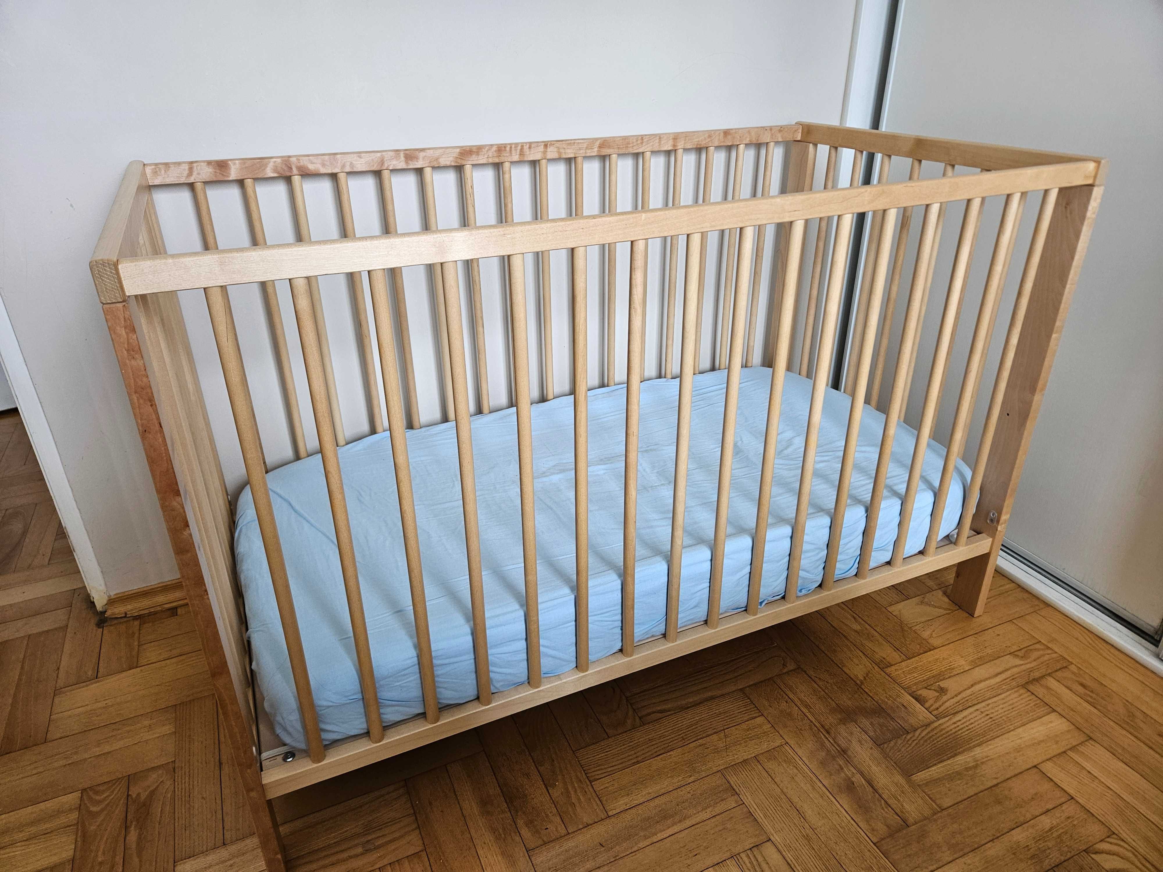 Łóżeczko dziecięce IKEA z materacem