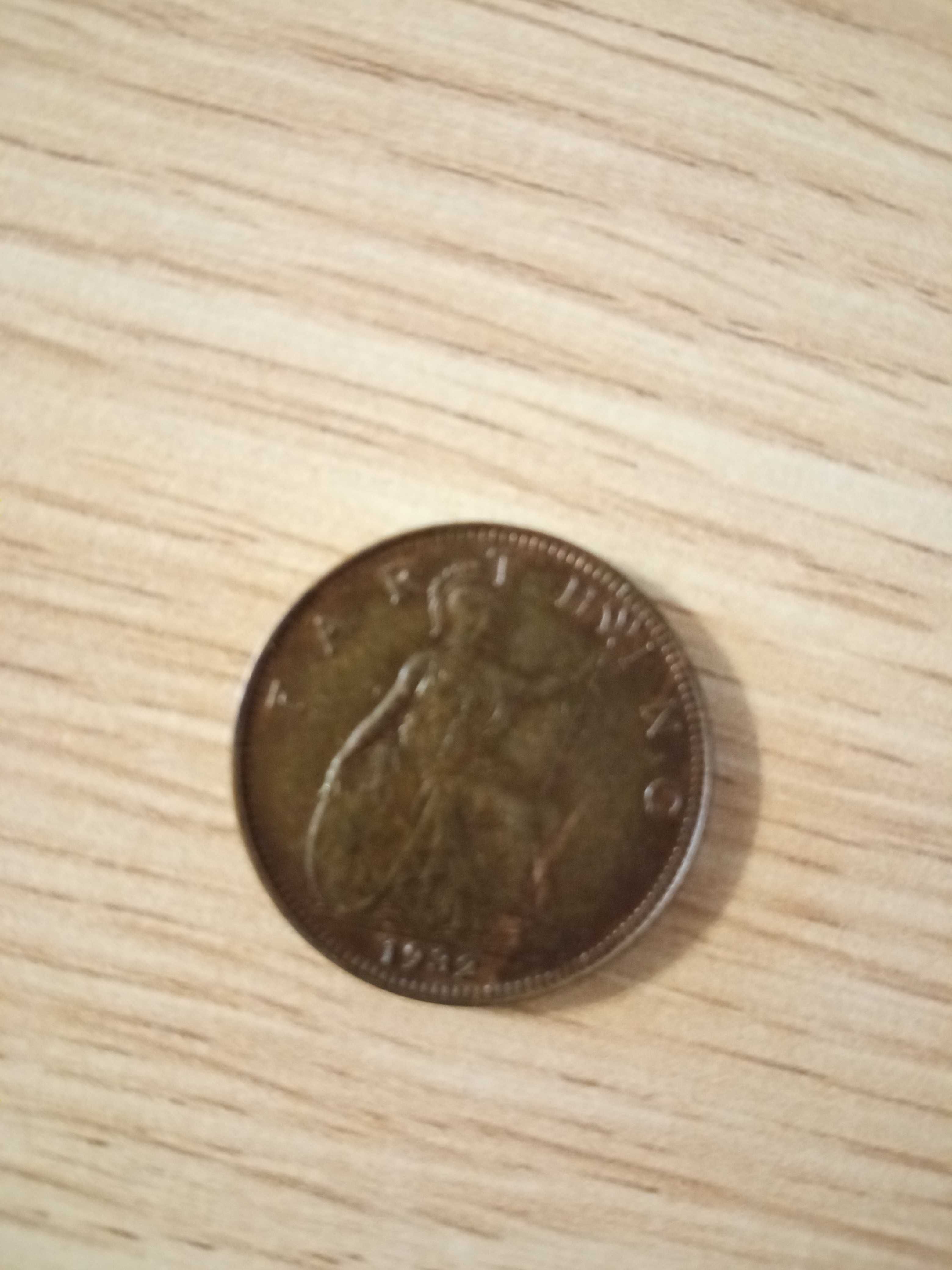 Монета  farthing 1932года(Англия)