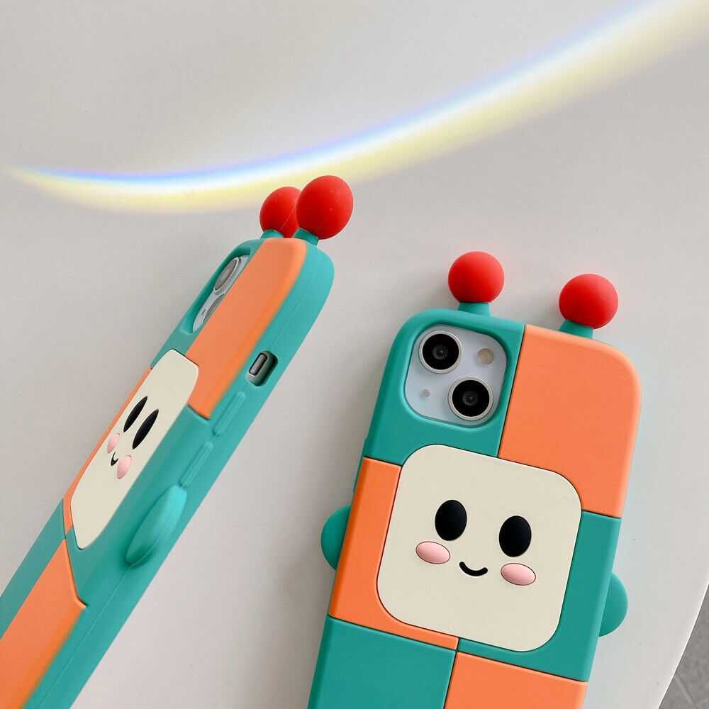 iPhone 13 & 13 Pro 3D Милый мультяшный Super Robot чехол США