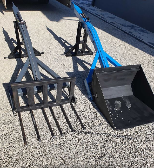 Dźwig linka na tył ciągnika łyżka / widły do tur ładowacz podnośnik