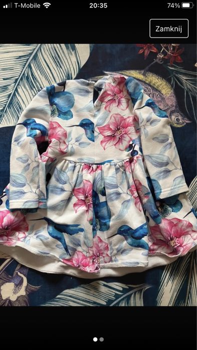 Piękna sukienka rozmiar 80