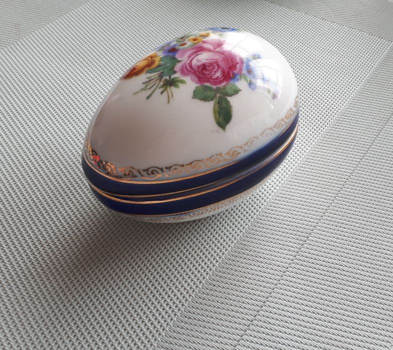 porcelana Thuringen puzderko jajo bombonierka jajko antyk