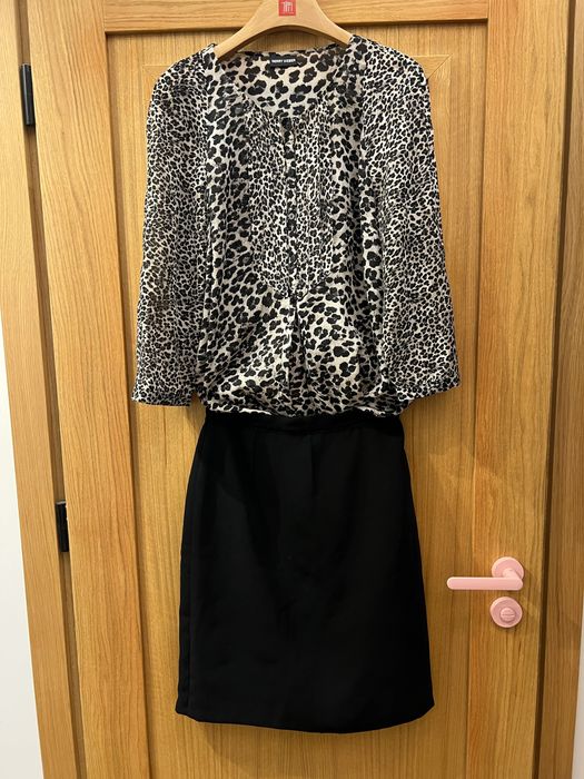 Panterkowa koszula delikatna bluzka kobieca elegancka na guziki