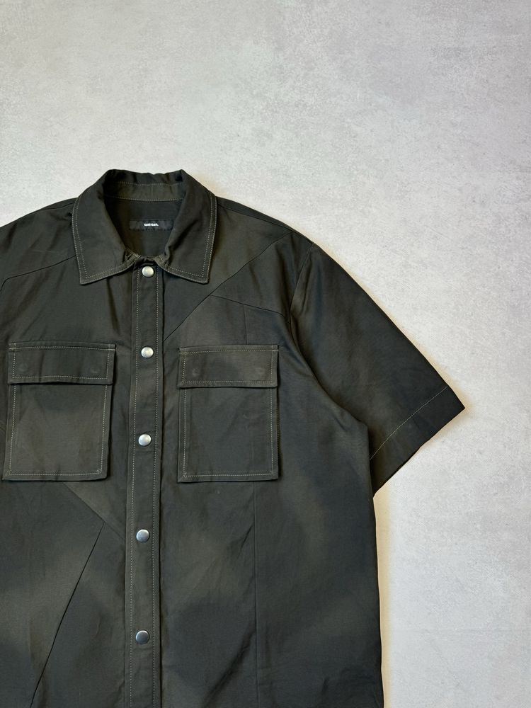 Рубашка Diesel camo мужская на заклепках (оригинал)