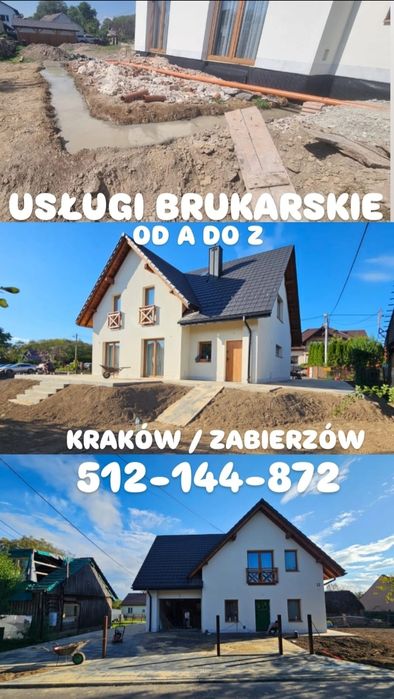 Usługi brukarskie, układanie kostki brukowej, minikoparka, brukarstwo