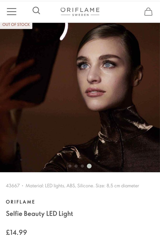 Lampa do Selfie beauty pierscieniowa  led light oriflame nowa