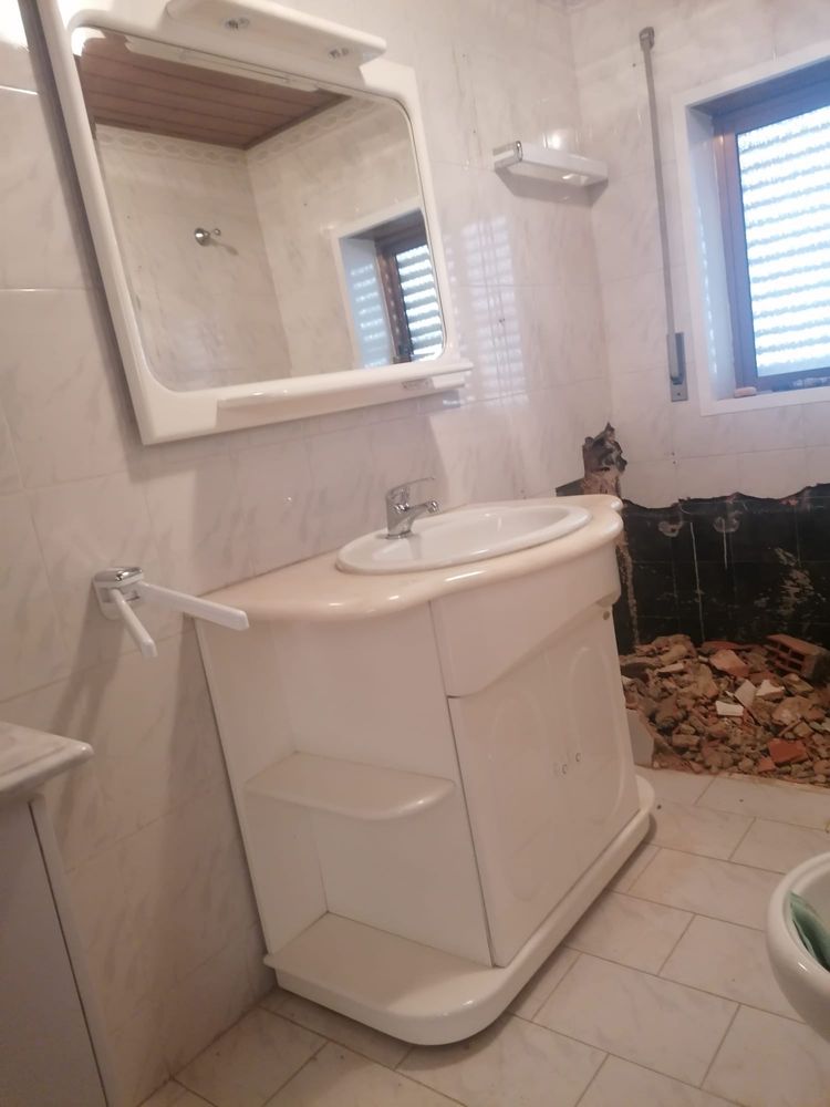 Movel wc + espelho com luz