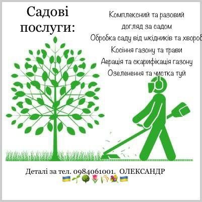Садові   послуги( Обробка дерев)