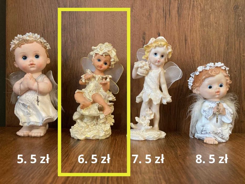 Aniołki, różne wielkości i materiały