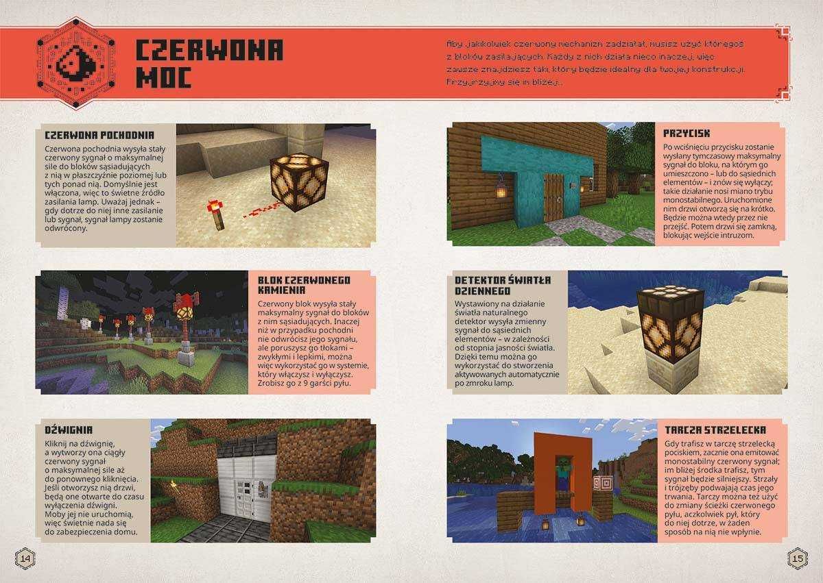 KSIĄŻKA MINECRAFT podręcznik czerwonego kamienia HARPERKIDS