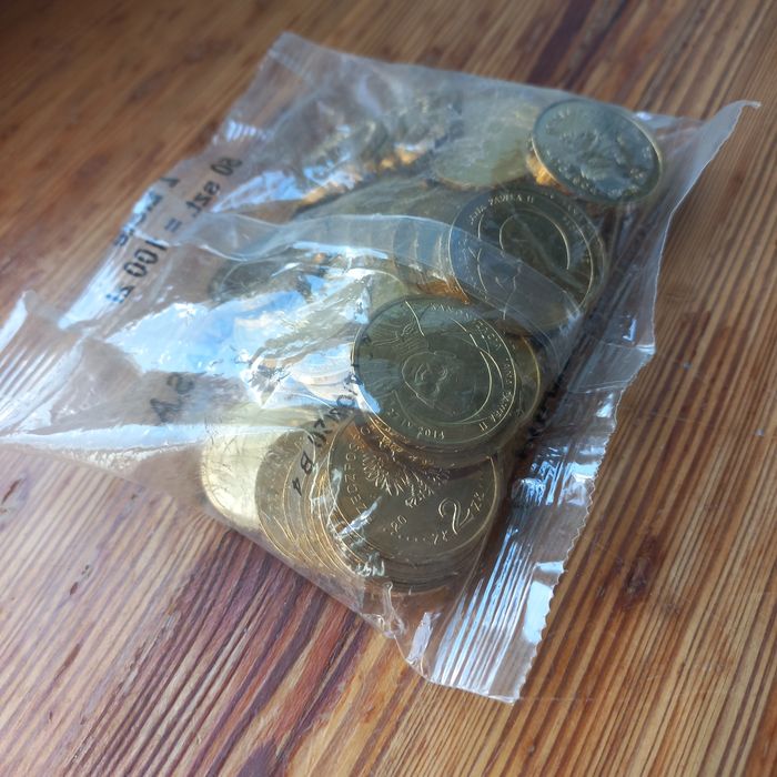 Woreczek Menniczy 2zł, 2014r, Jan Paweł II,  50sztuk!!!