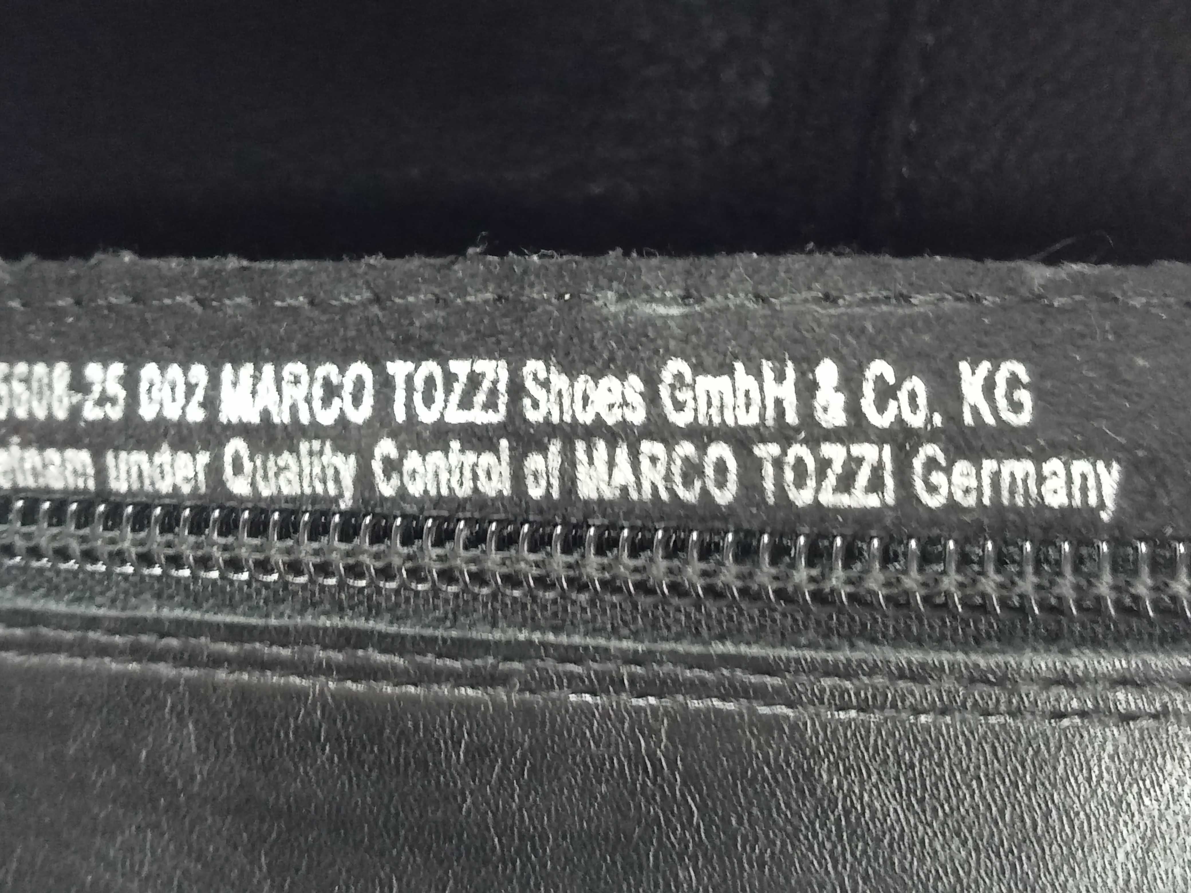 buty czarne skórzane wysokie Marco Tozzi