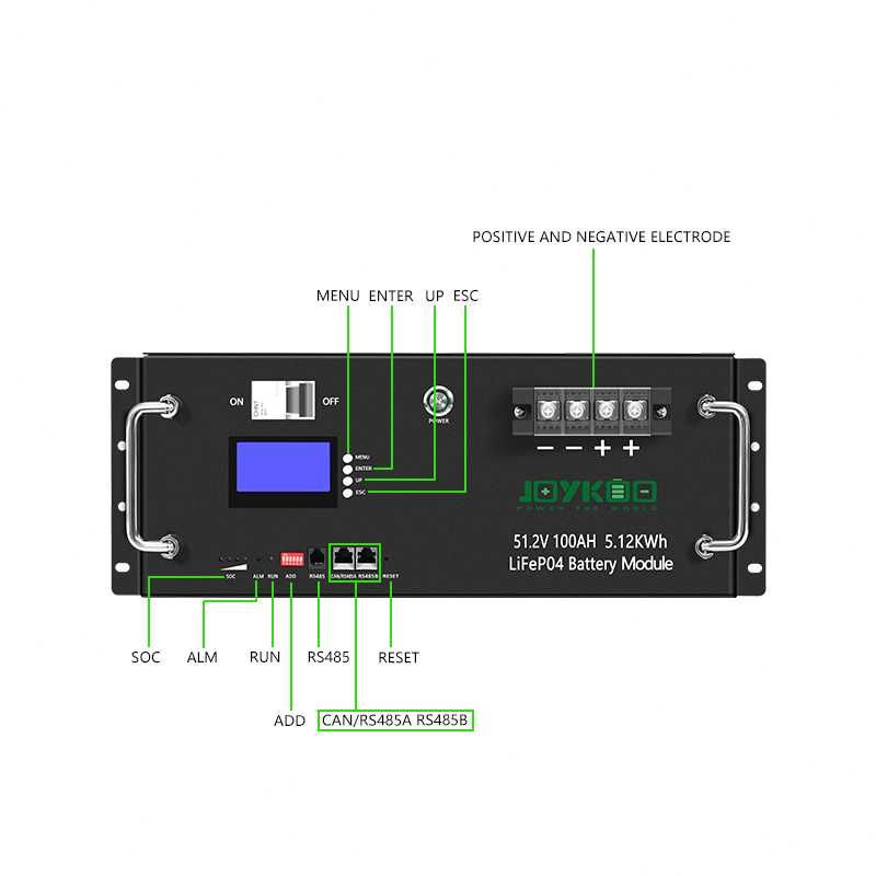 Lifepo4 Akumulator w wersji rack 51,2V 100Ah 5,12kwh