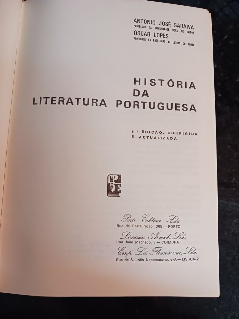 História da Literatura Portuguesa - sec. XX (1976) 9° edição