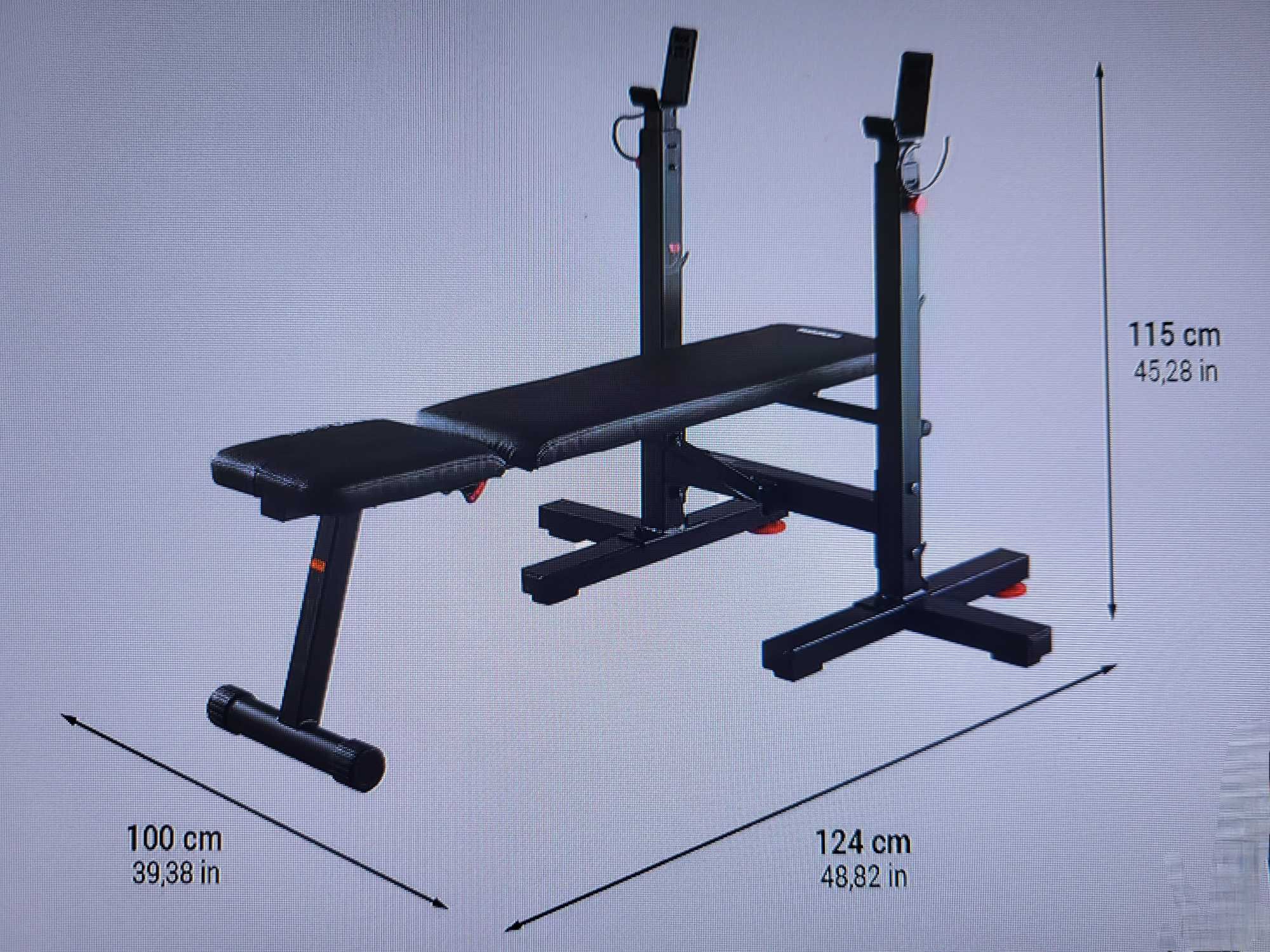 Ławka do sztangi ćwiczeń siłowych składana decathlon bench press fold