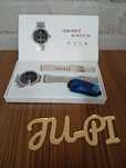 Zegarek damski Smartwatch srebrna bransoletka