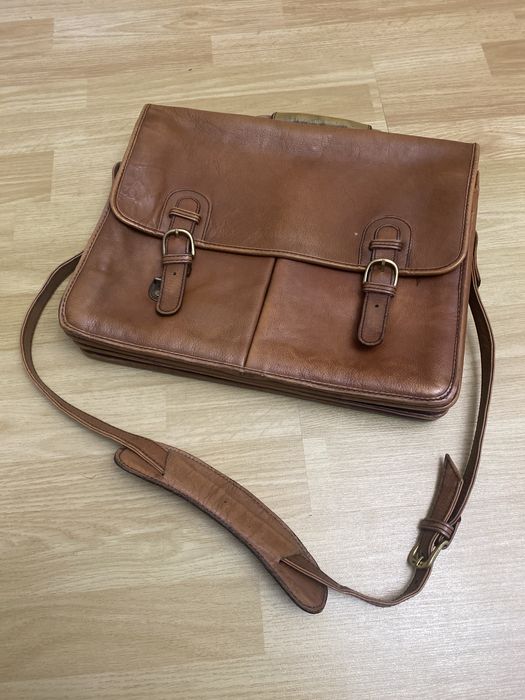 Портфель-сумка-мессенджер Hidesign з м'якої шкіри у вінтажному стилі