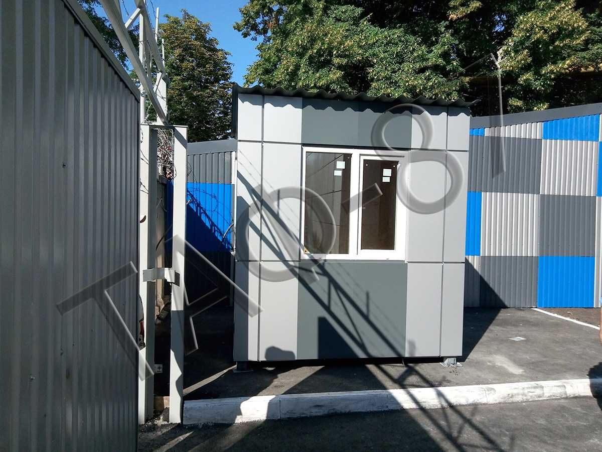 Пост охраны из профлиста, вагончик для охраны, бытовка для охраны