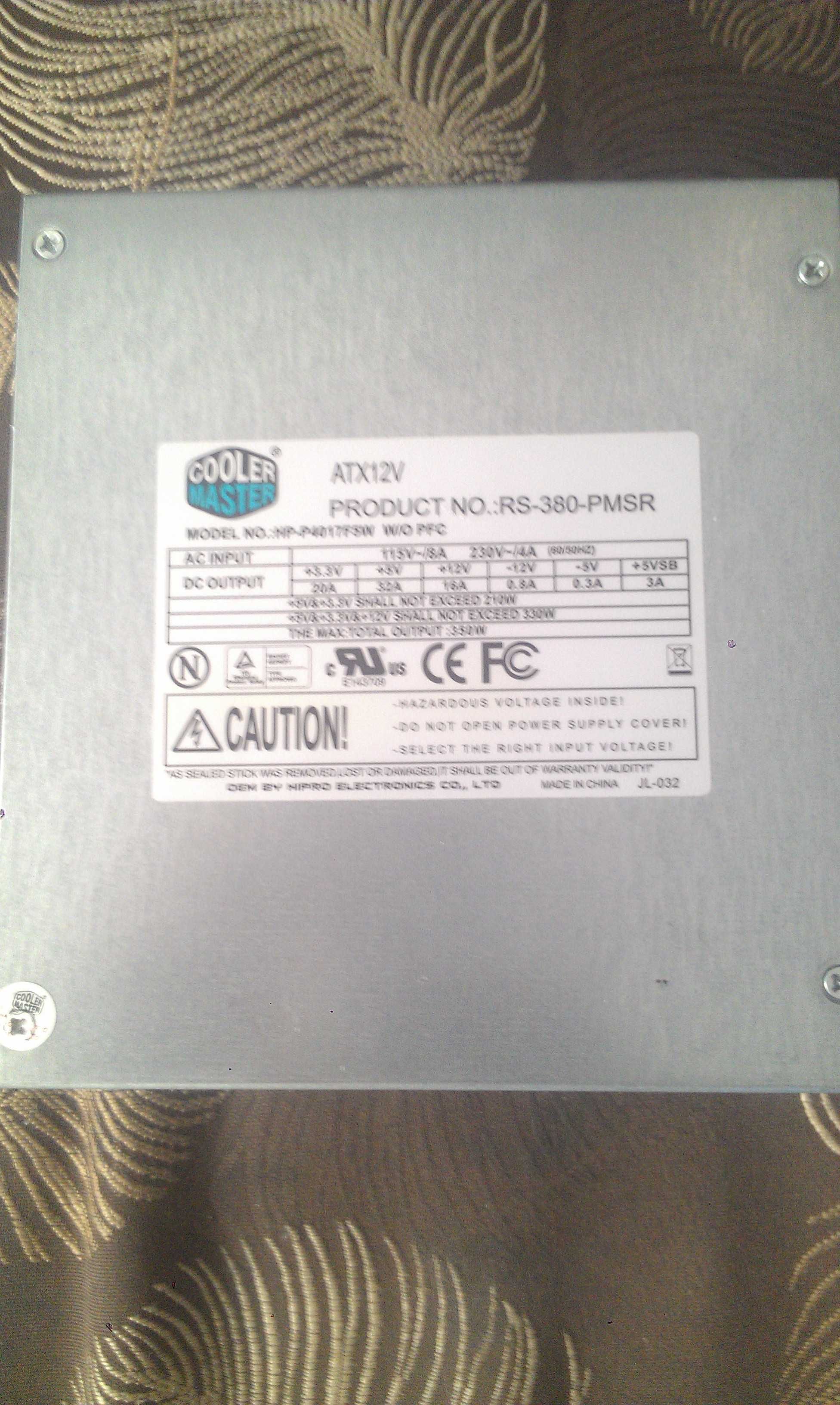 Блок питания Cooler Master rs 380 PFC