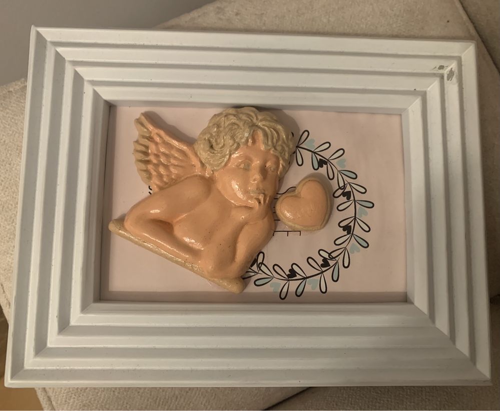 Moldura com anjo 6 € ofereço os portes