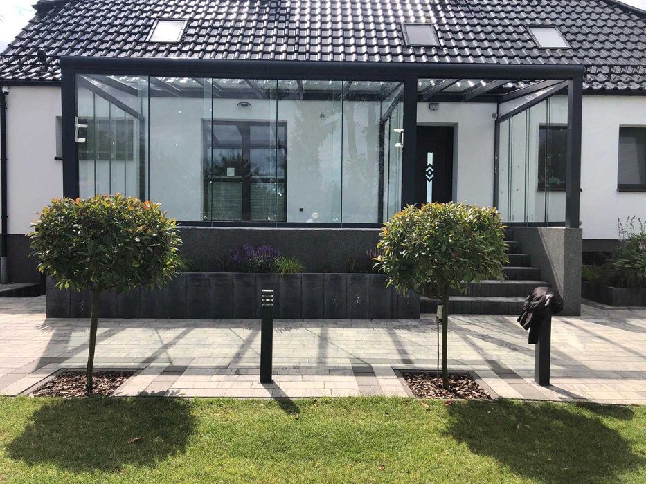 Aluminiowy ORÓD przeszklony CAŁY 10m x 4m RESTAURACJA DOM WIATA