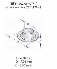 Oczka do REFLEX-1 Nierdzewne, Oczka drukarskie,introligatorskie