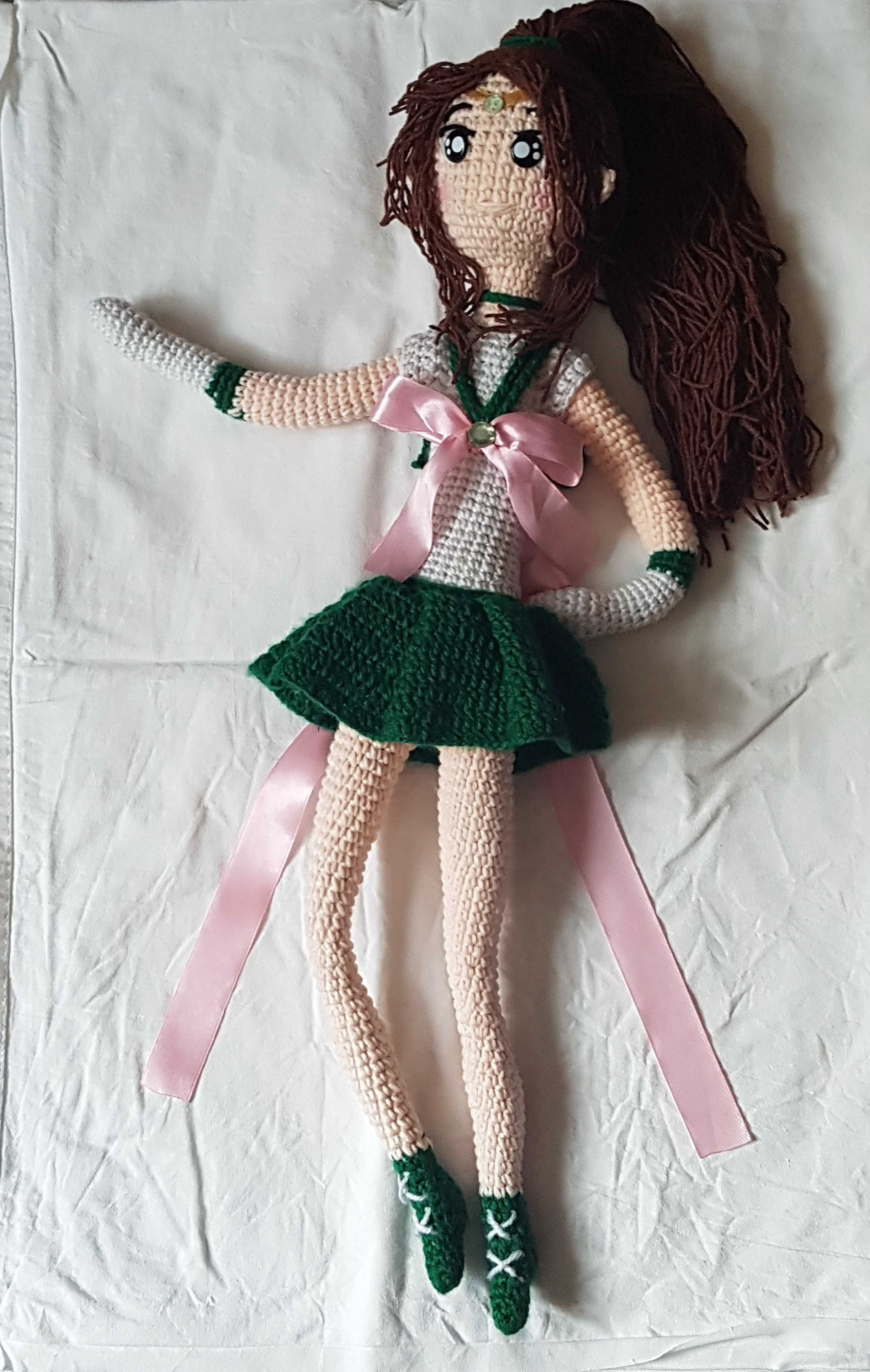 Sailor Jupiter (Czarodziejka z Jowisza) amigurumi (z ,,Sailor Moon")