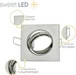 Sweet Led 4 x ramka montażowa z oprawką GU10 do zabudowy wychylny