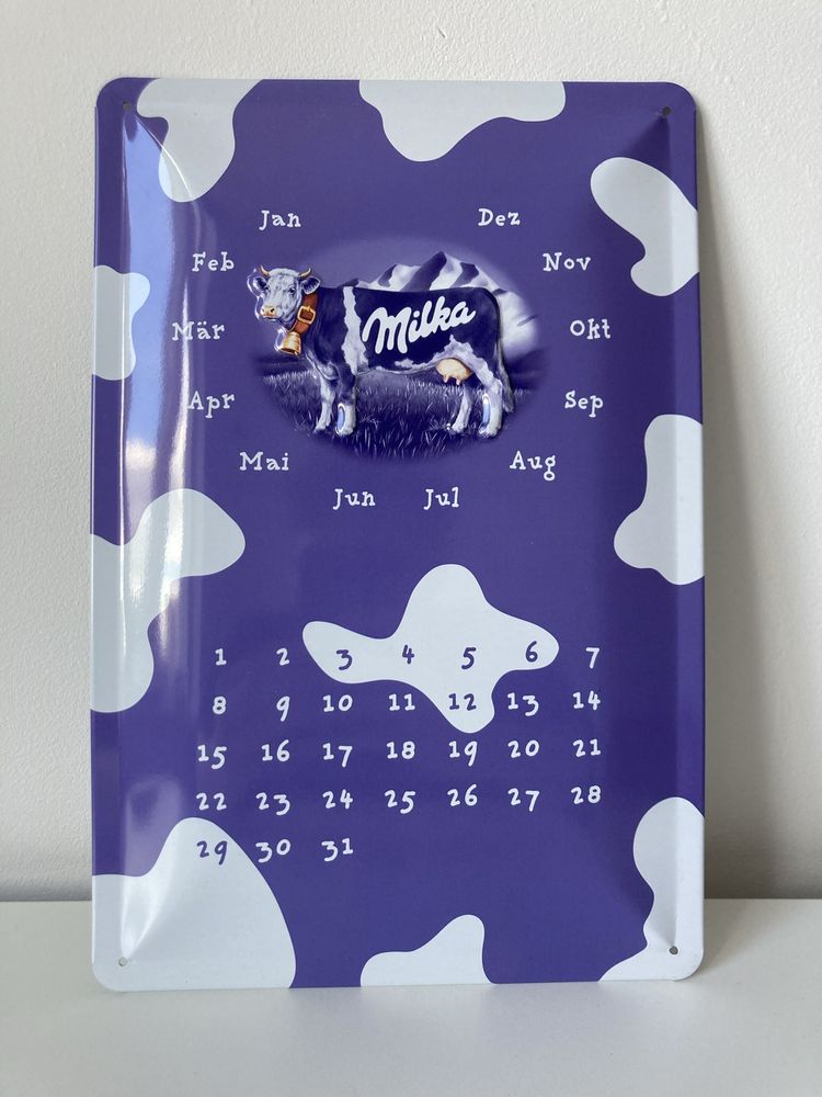 kalendarz metalowy milka