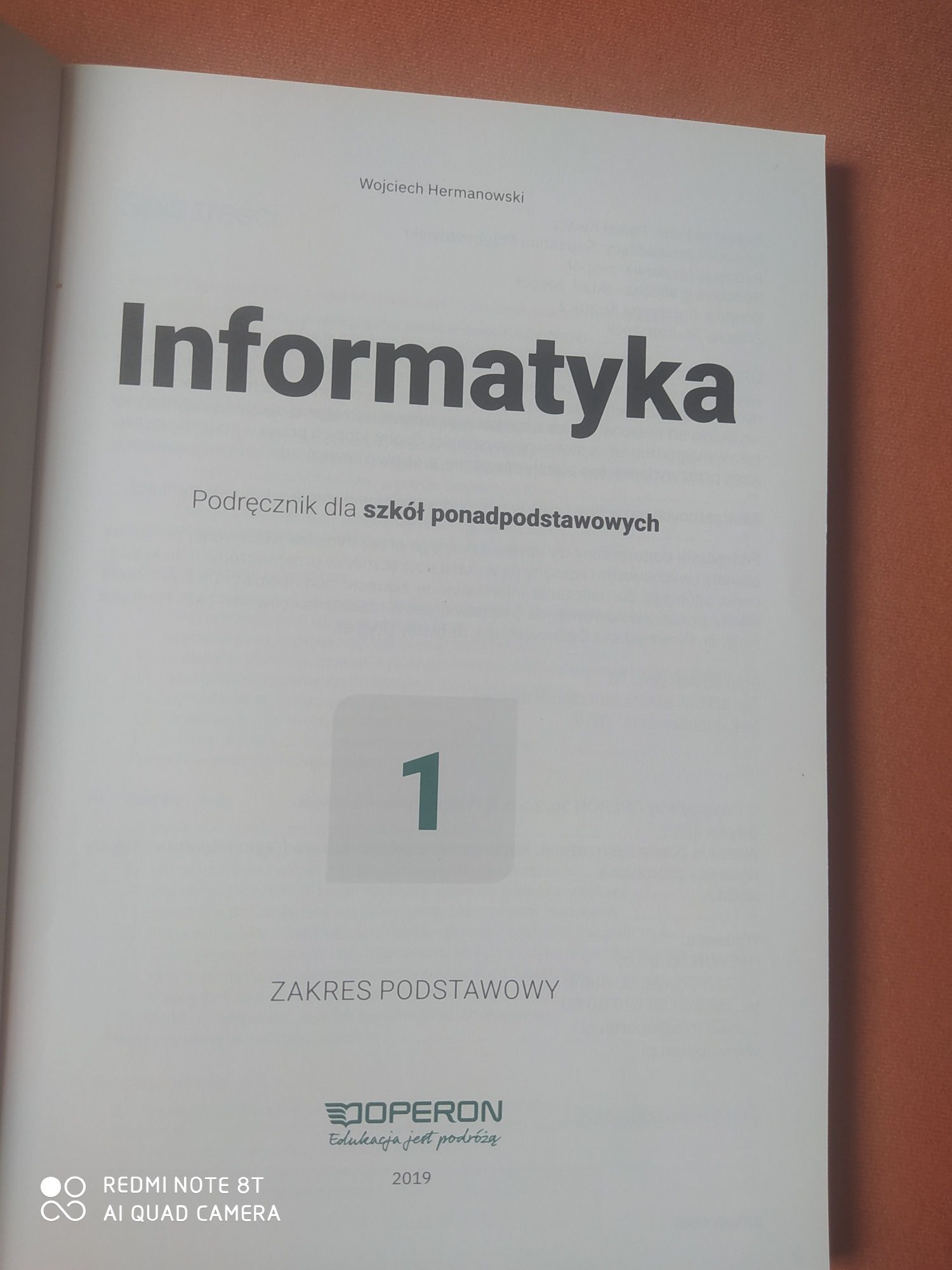 Podręcznik do informatyki kl 1 liceum, technikum