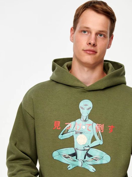 Худі з принтом чоловіче