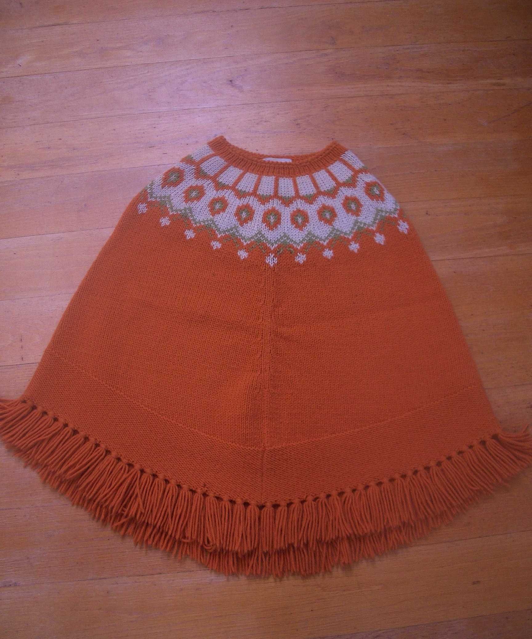 Poncho laranja Zara