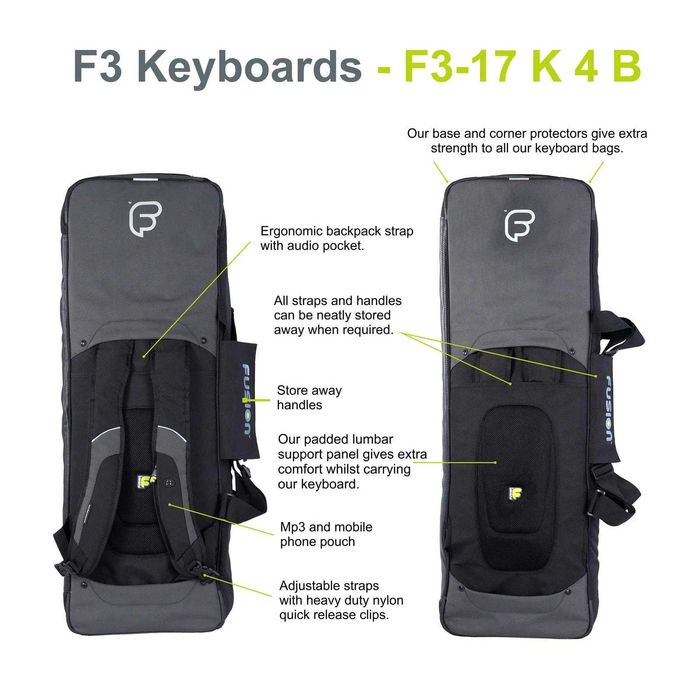 Saco Teclado 61 teclas Fusion F3