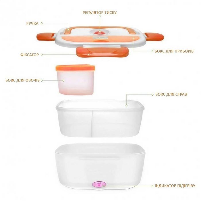 Ланч-бокс с подогревом со съемной емкостью 220