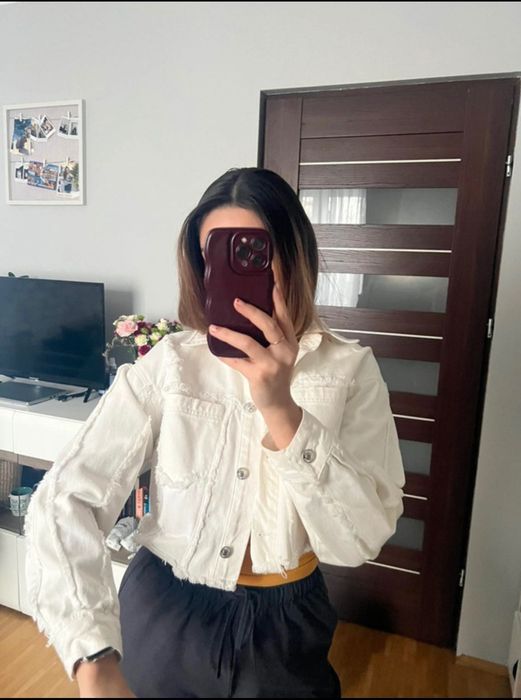 Kurtka jeansowa biała