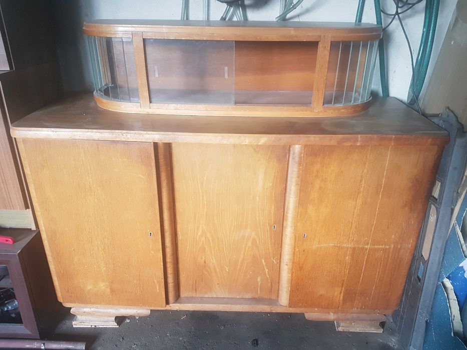 komoda antyk z nadstawką drewniana kredens