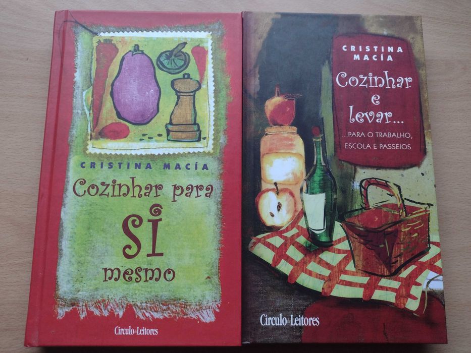 Livros "Cozinhar para si mesmo" e "Cozinhar e levar..."