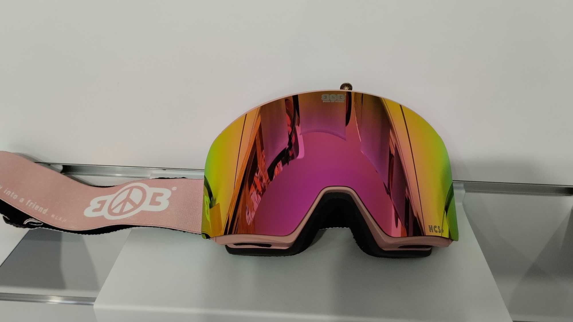 Nowe gogle narciarsko-snowboardowe BOB Pink Peacemaker HCS+