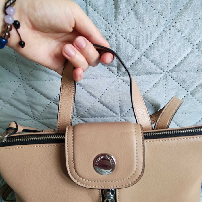 Plecak miejski beżowy mały