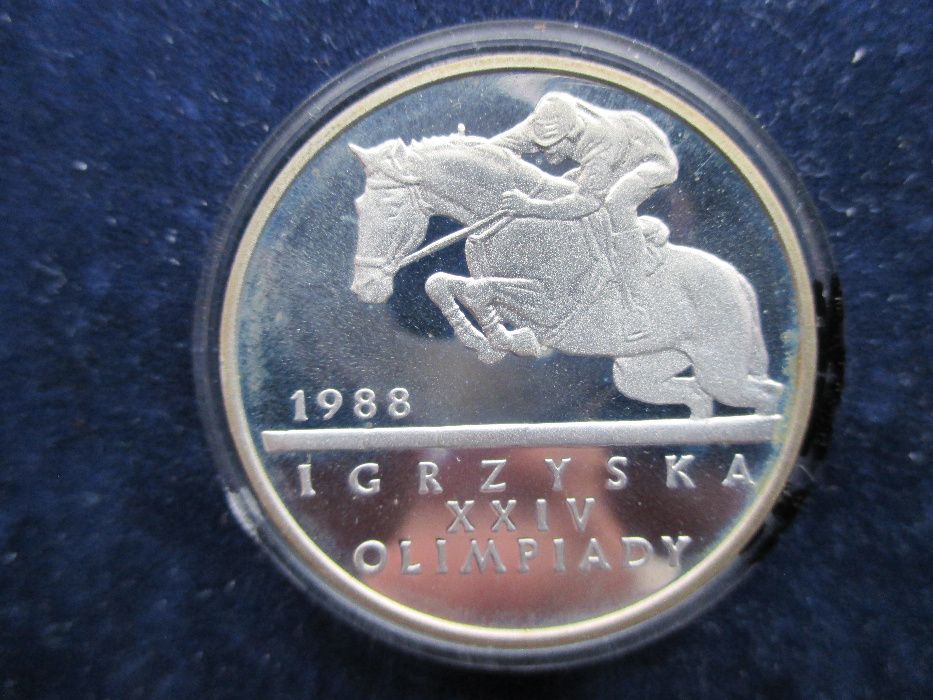 Srebrna moneta 500 zł z 1987 r. Igrzyska XXIV olimpiady. Oryginał !!!