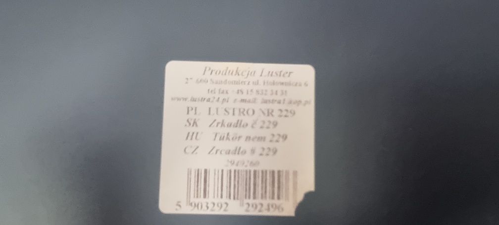 Lustro fazowane 80x170cm