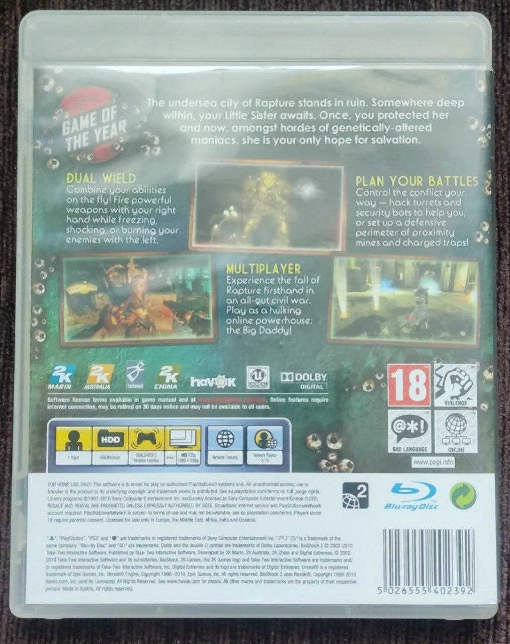 Bioshock 2 gra ps3 Playstation 3 playstation3