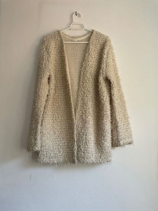 Casaco comprido branco