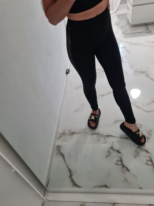 Leginsy z koronką calzedonia rozmiar xs.s